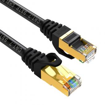Патч-корд Samzhe SSTP CAT 7, 1.5 m, Black