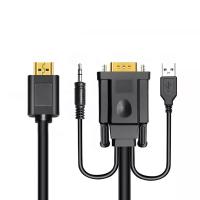 Кабель Erston VGA Male - HDMI Male with 3.5 mm&USB cable, 2 m (PCZ-3017)