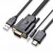 Кабель Erston VGA Male - HDMI Male with 3.5 mm&USB cable, 1 m (PCZ-3017)