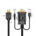 Кабель Erston VGA Male - HDMI Male with 3.5 mm&USB cable, 1 m (PCZ-3017)